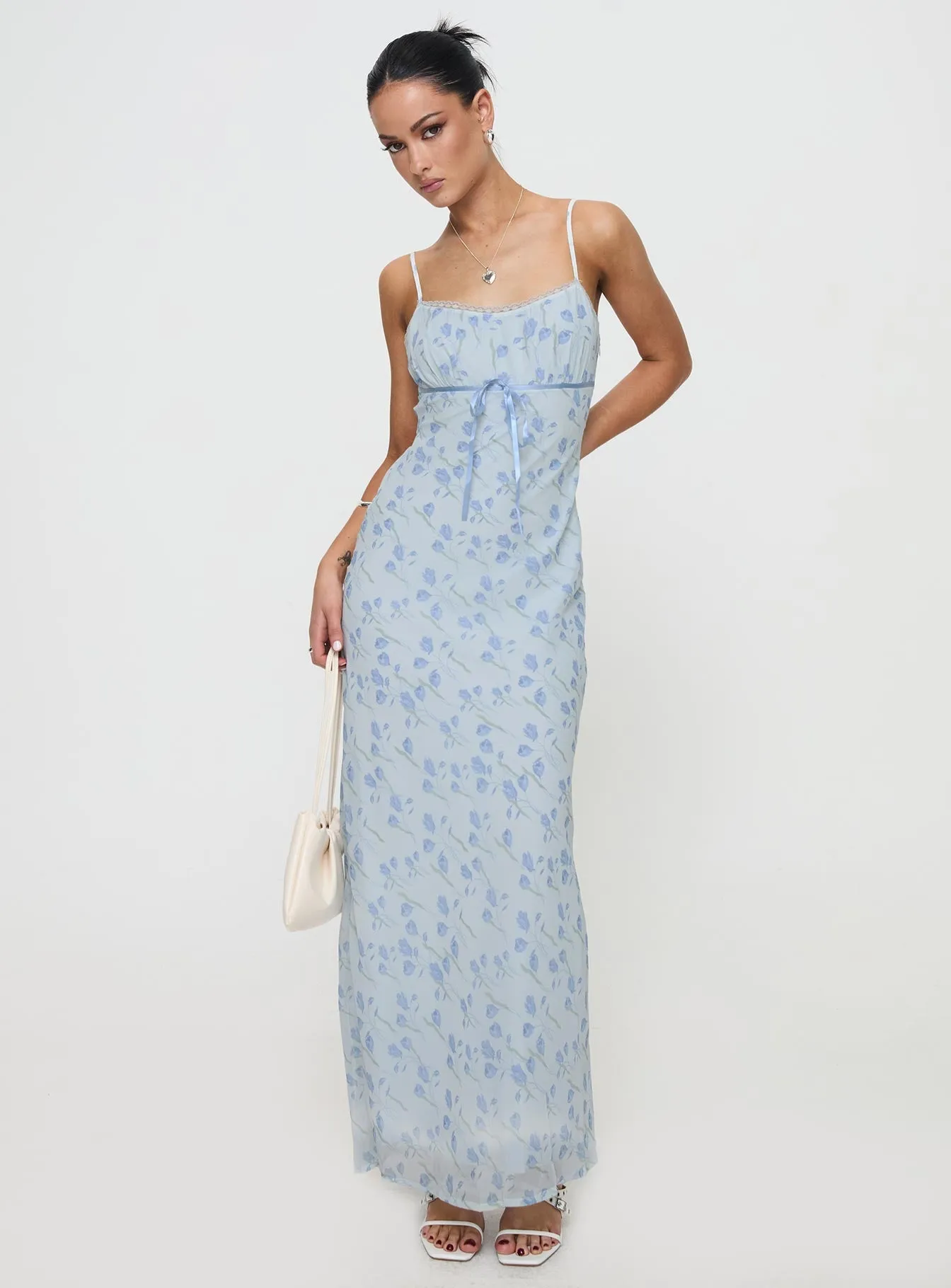 Valencia Maxi Dress Blue Floral Boho Spirit This dress provides the perfect blend of comfort and sophistication for any occasion