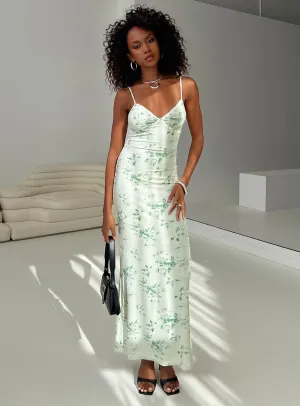 Metallic Pop Mellieha Maxi Dress Cream