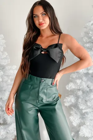 The World Awaits Bow Detail Bodysuit (Black) Ergonomic Shape product promotion