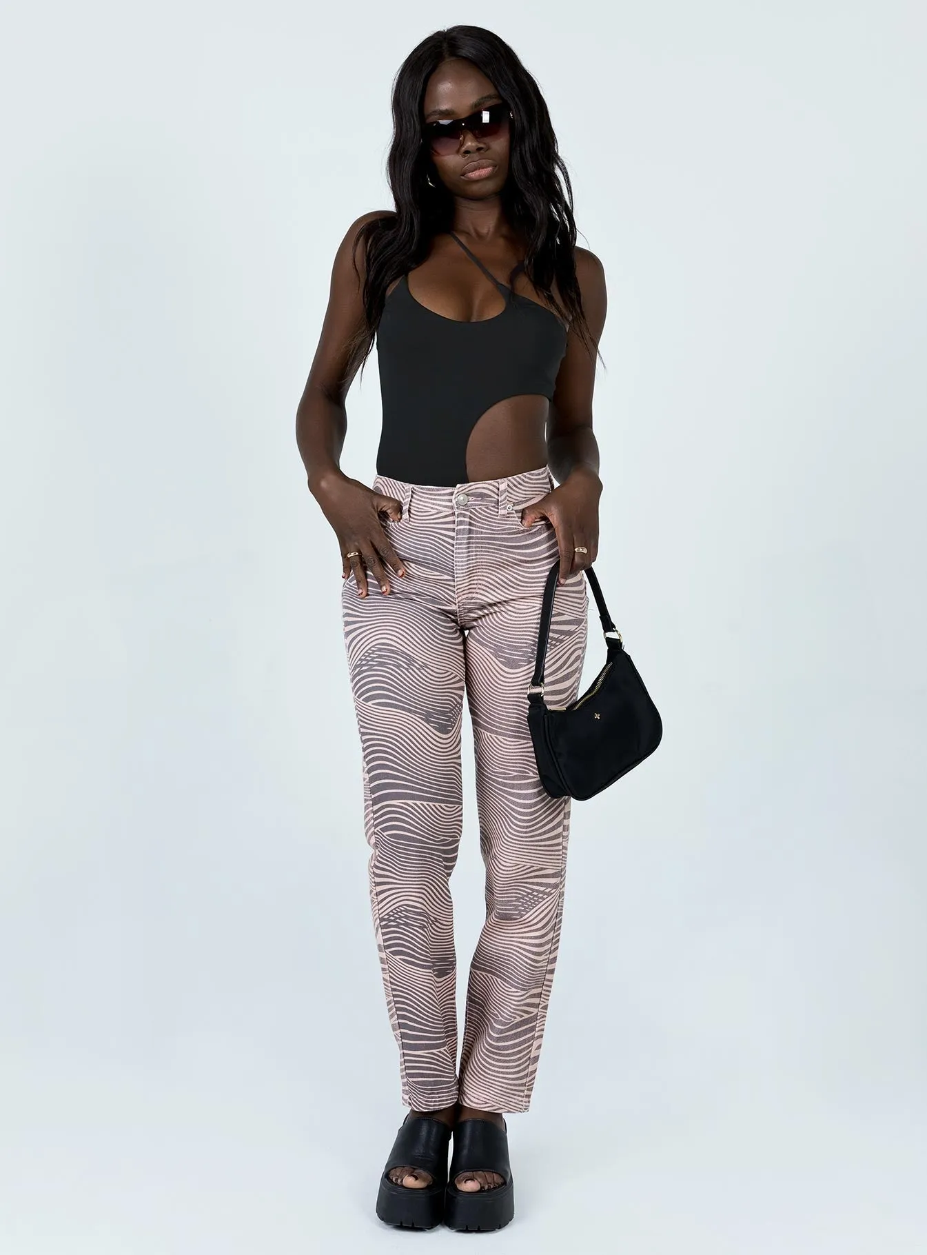 Aryana Straight Leg Jeans Multi Style Neutral