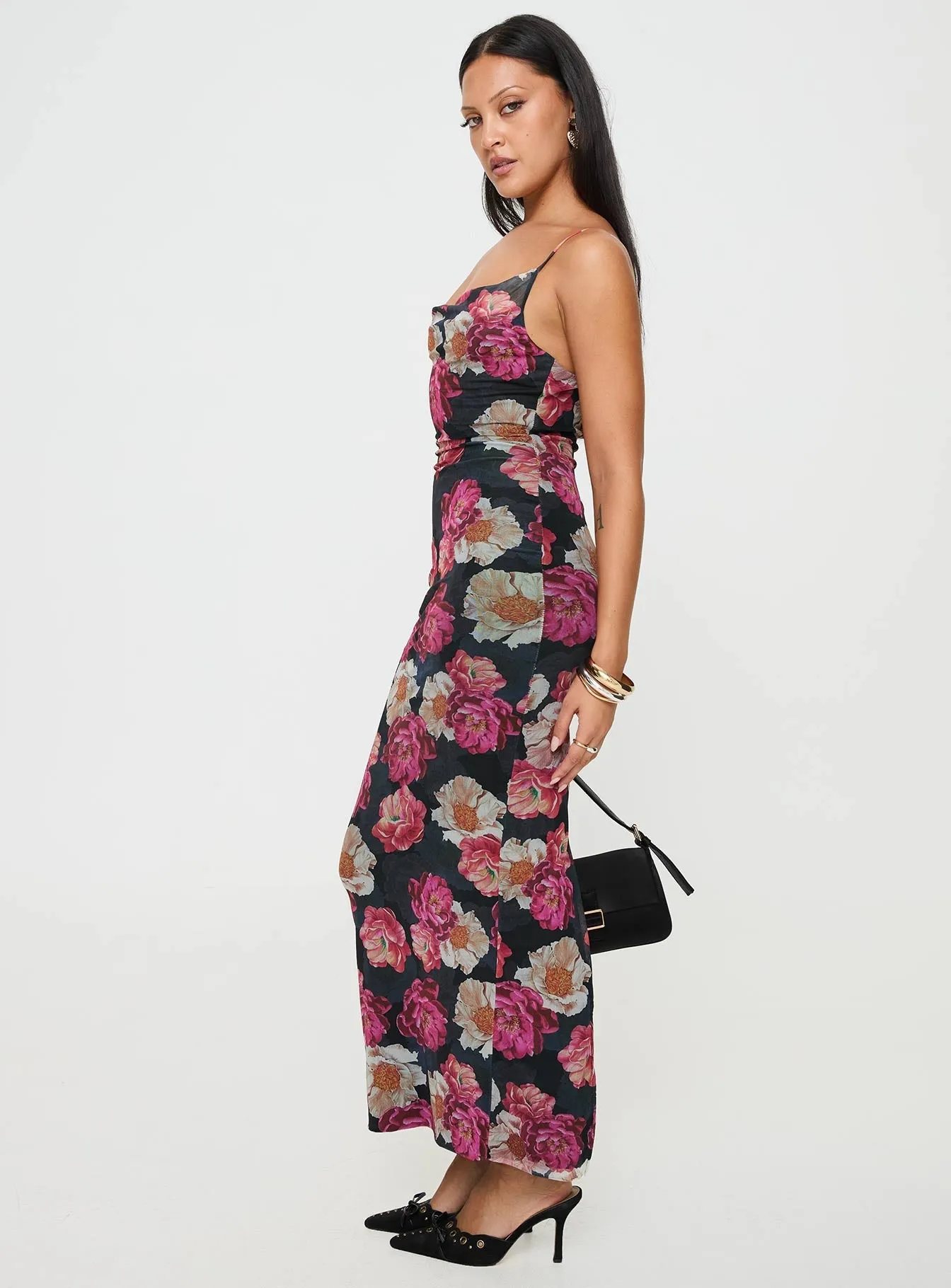 Global Soul Auley Maxi Dress Multi / Red Floral