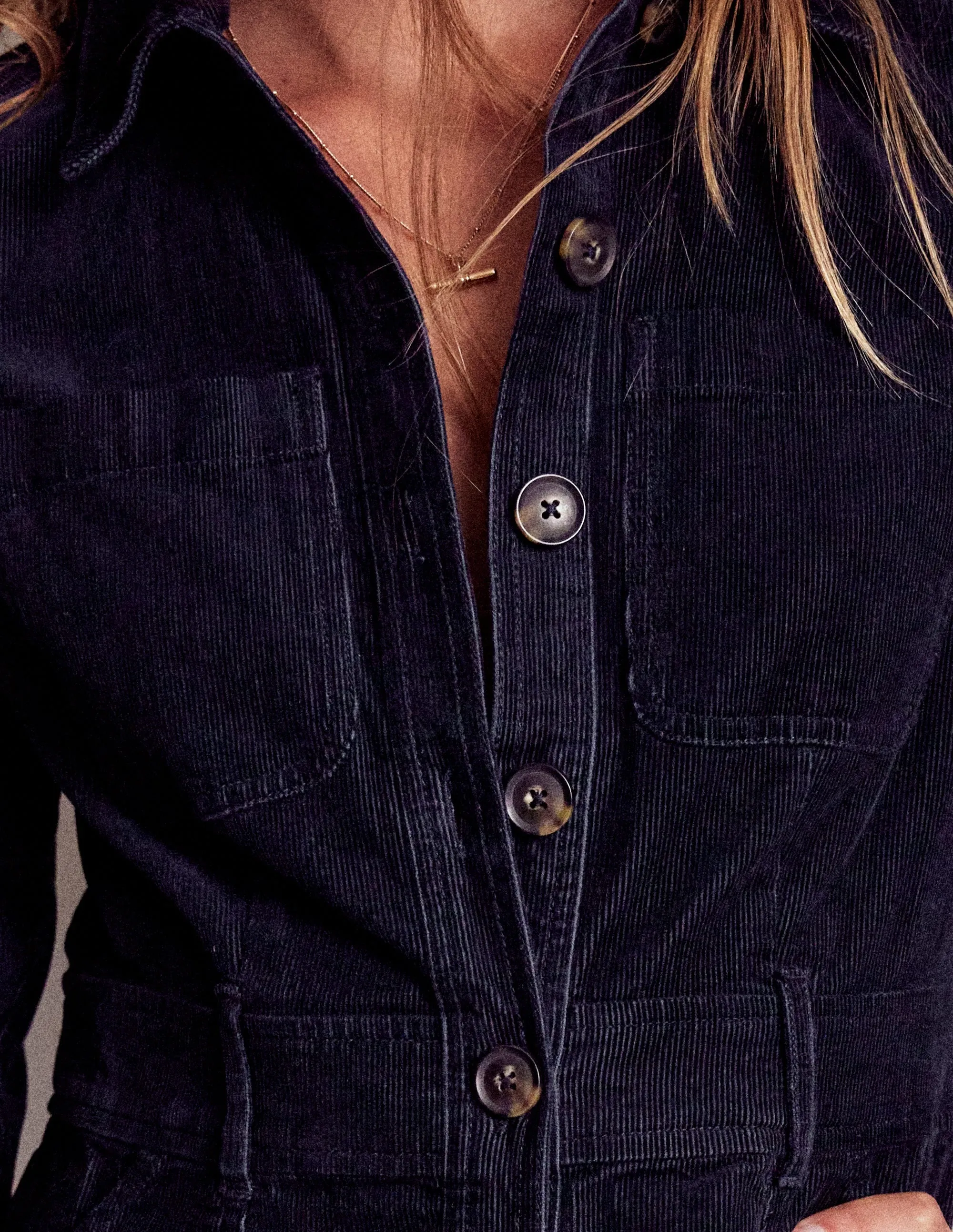 Amanda Cord Midi Dress-Navy Light and breathable daywear