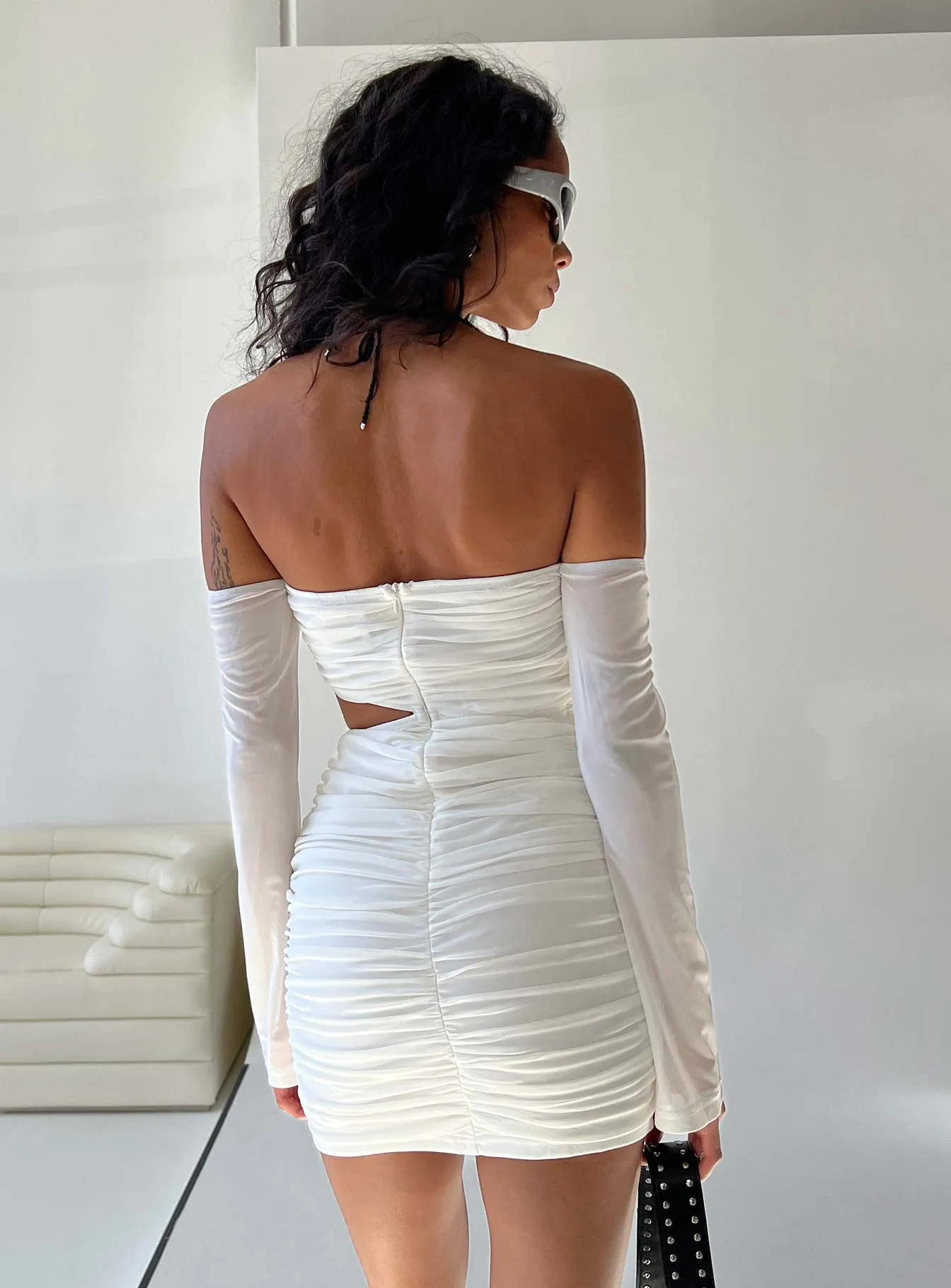 Versatile Style Catch Eyes Fazio Mini Dress White