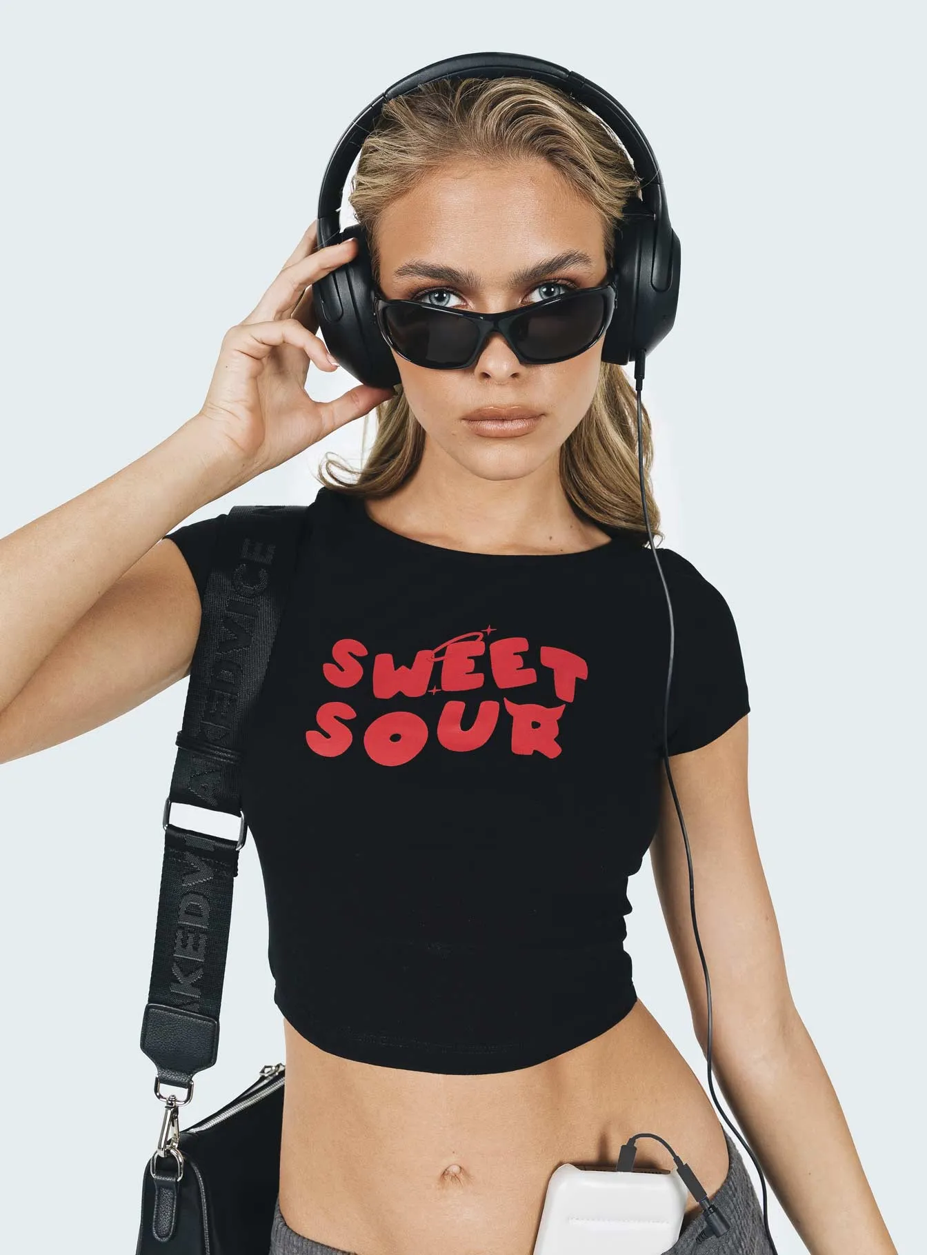 Sweet N Sour Tee Black / Red Classic Chic Relaxed Comfort