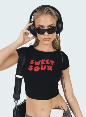 Sweet N Sour Tee Black / Red Classic Chic Relaxed Comfort