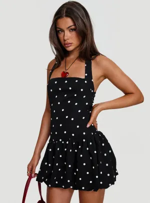 Gigli Bubble Hem Mini Dress Polka Dot UV Protection