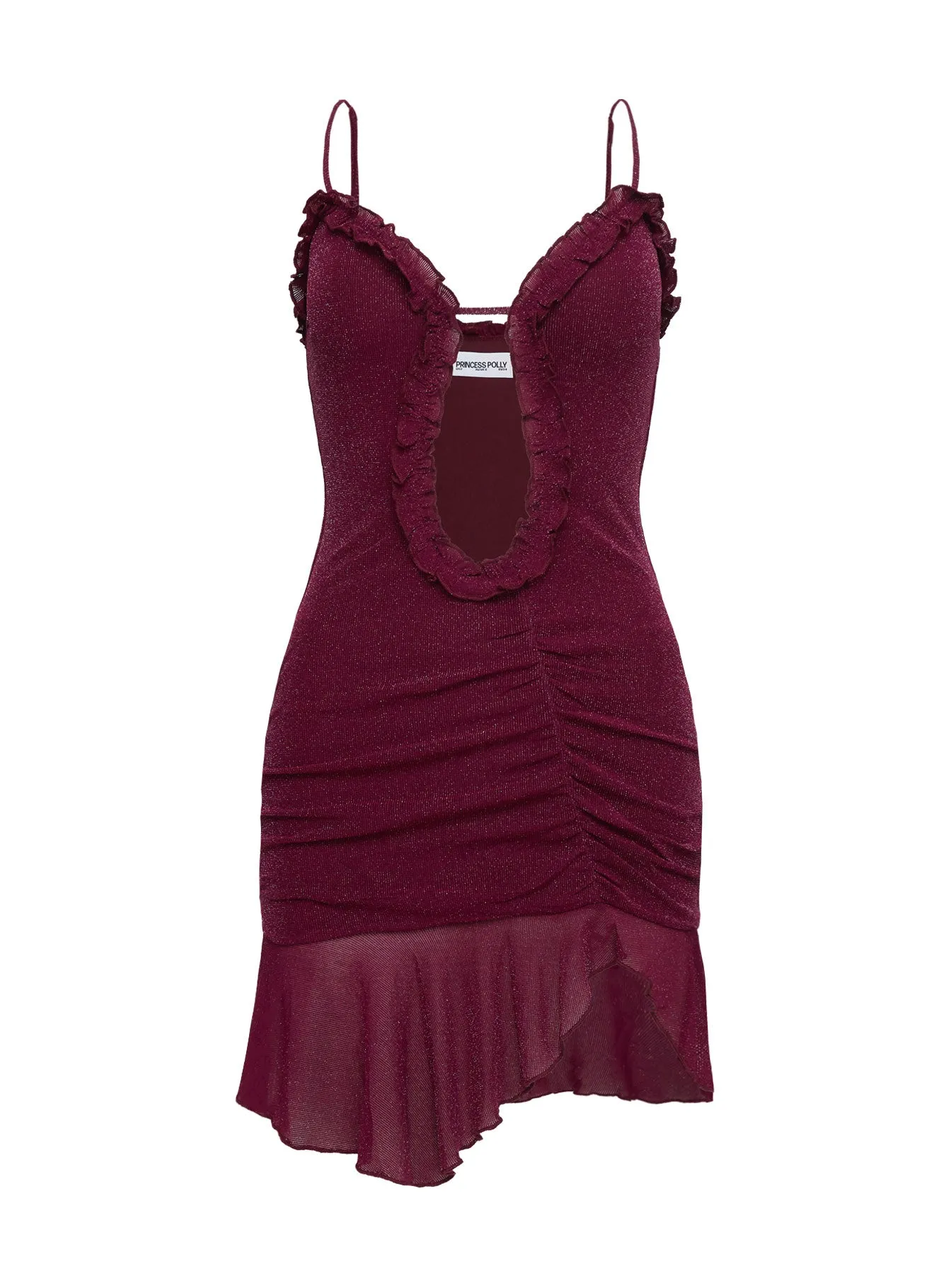 One Dance Asymmetrical Mini Dress Plum Fresh Prints