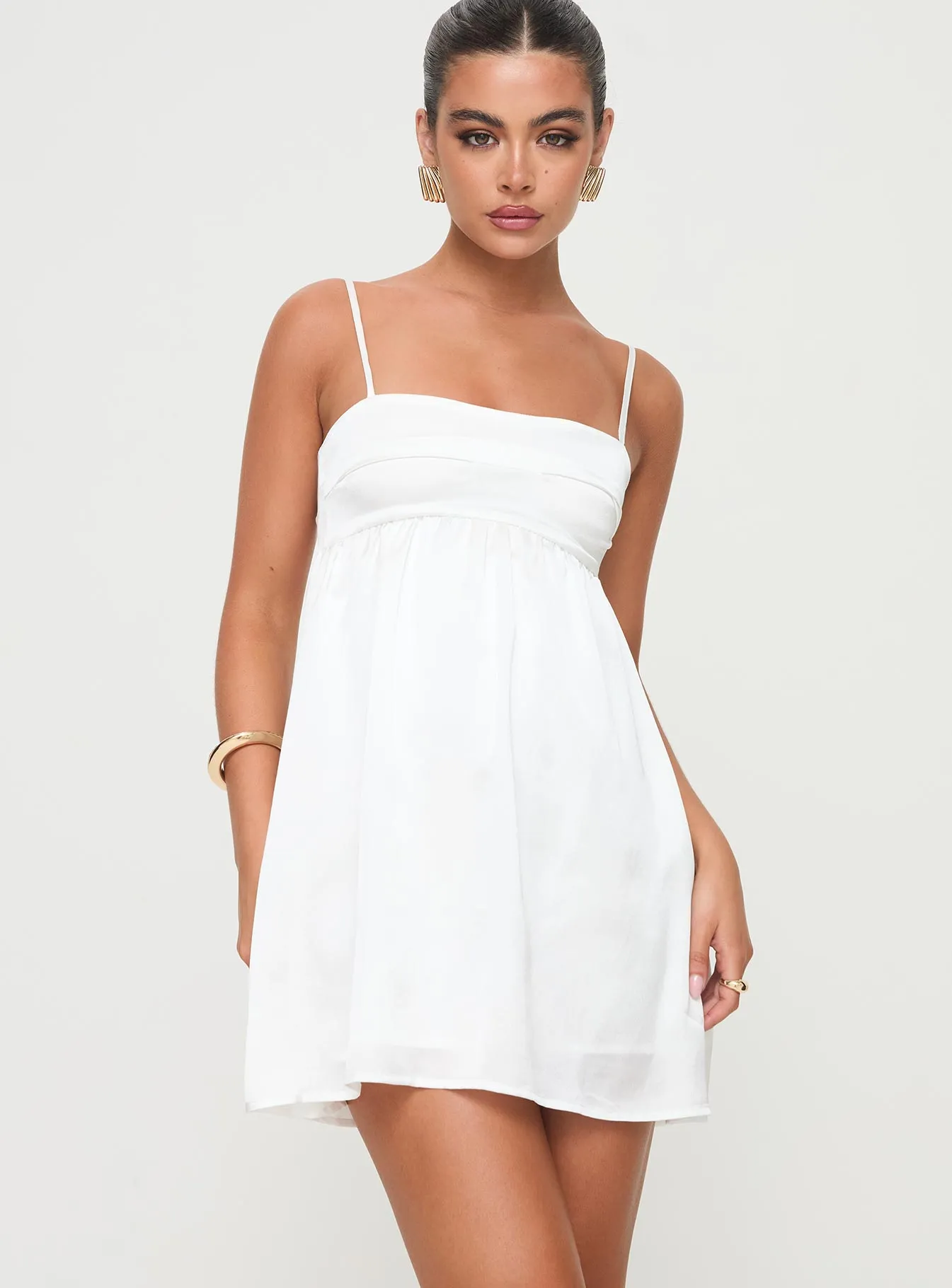 Pop Soft Heat Scene Ortega Mini Dress White