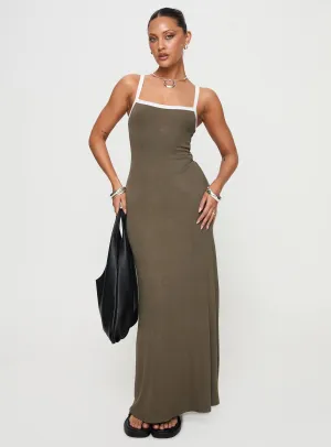 Black Chic Austrina Maxi Dress Olive