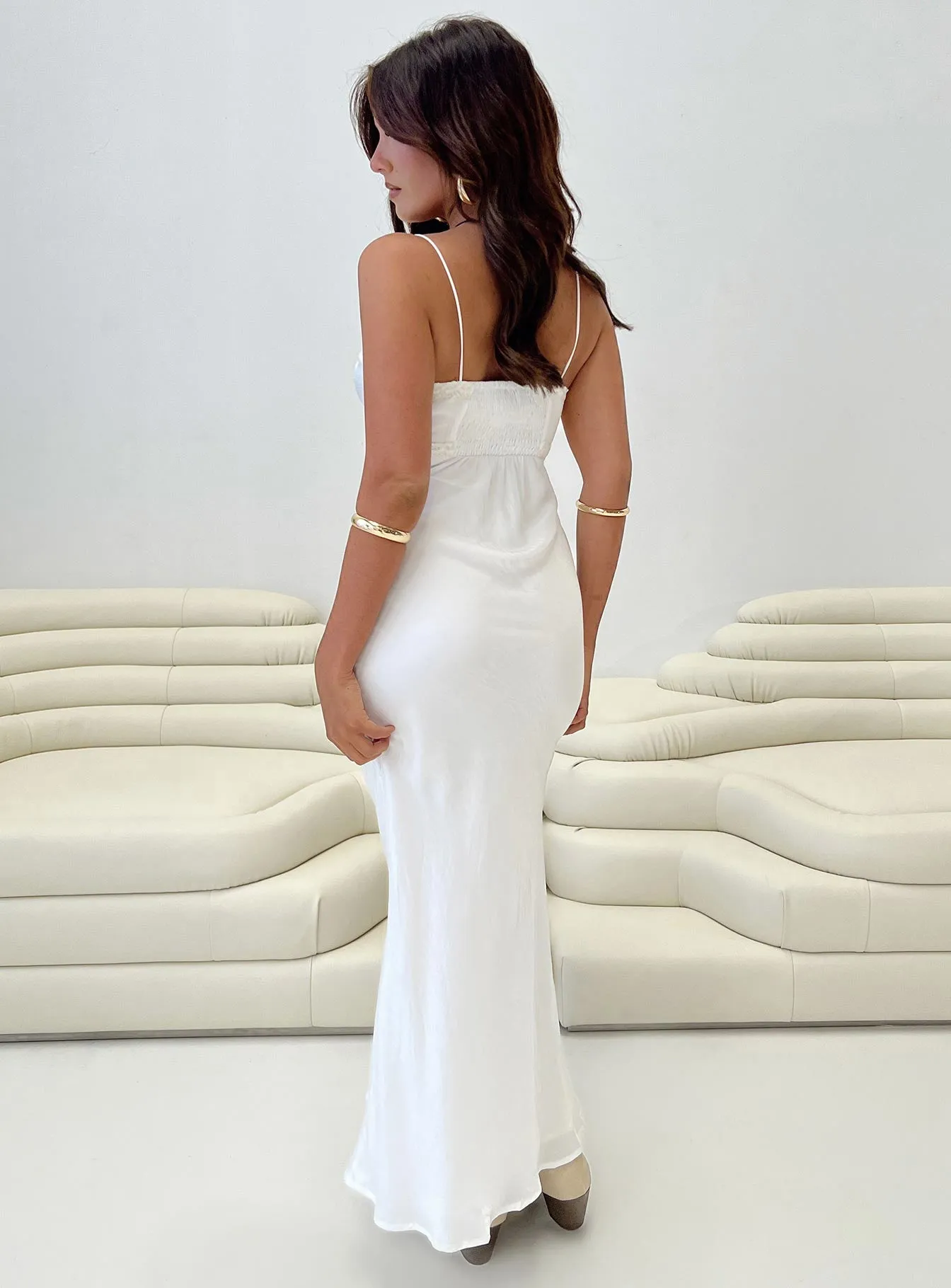 Village Path Emily Maxi Dress White Petite