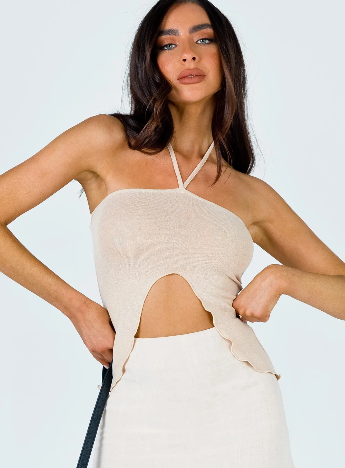 Gabriel Top Beige Non Irritating Seams SeamlessConstruction