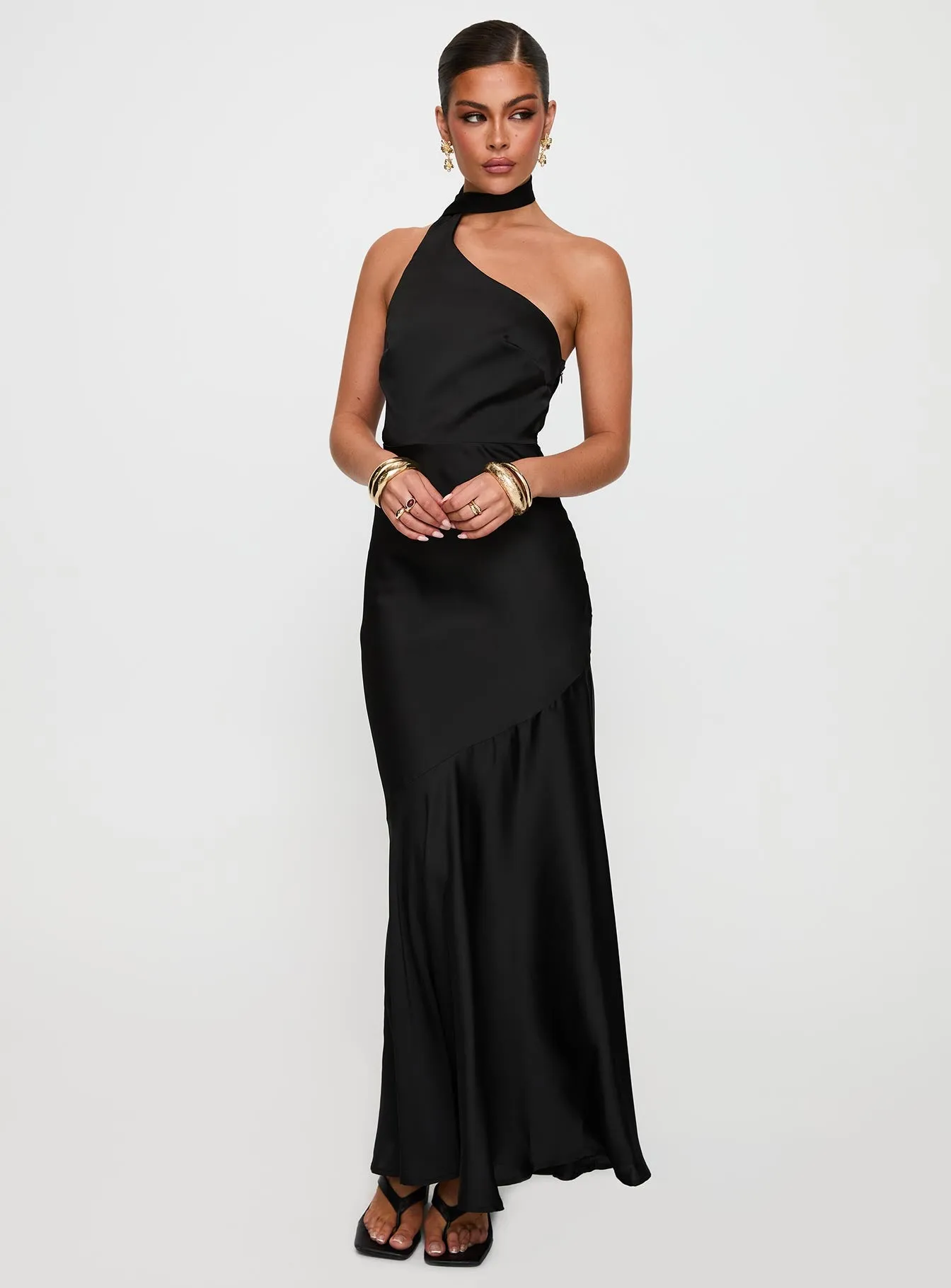 Tropical Air Elixaire Scarf Maxi Dress Black