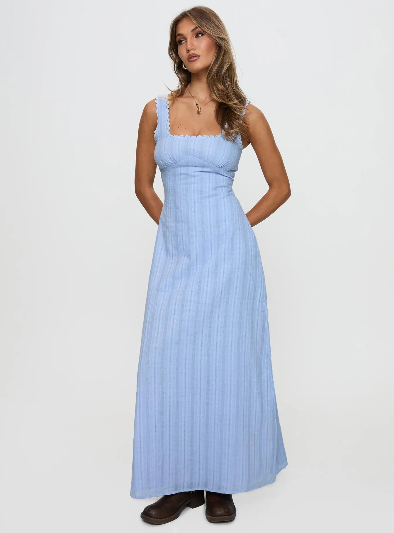 Dasha Maxi Dress Blue dreamy vibe Clear Day