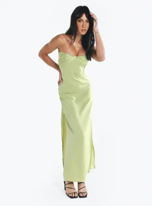 Irena Strapless Maxi Green spring fresh Sunrise Bay
