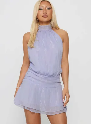 Maelis Backless Playsuit Purple Bold Twist