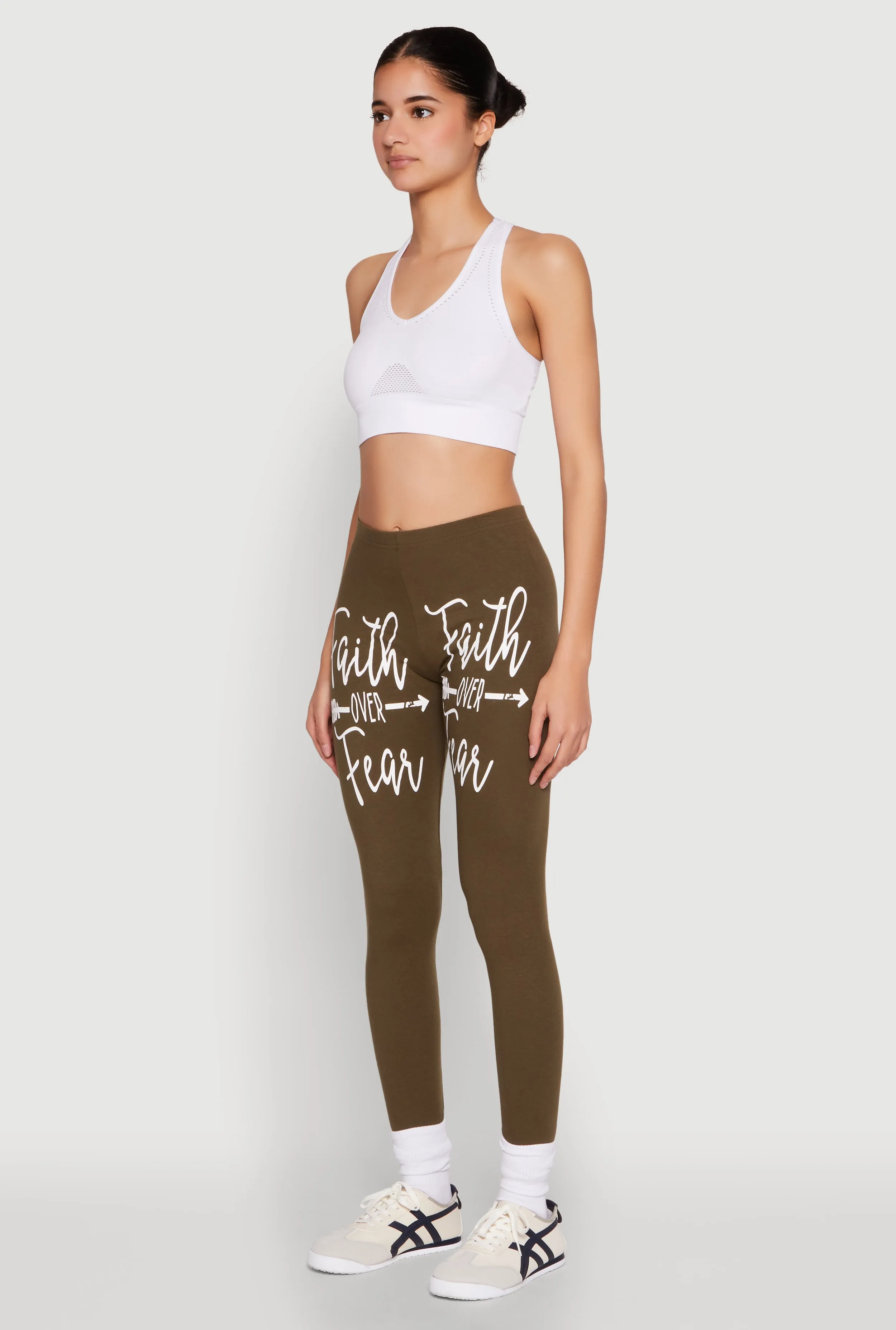 Body Shaping Dance Practice Faith Over Fear Leggings