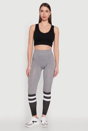 Trendy High Waisted Good Vibes Graphic Leggings Non See Comfort Seeker Lounge Comfort