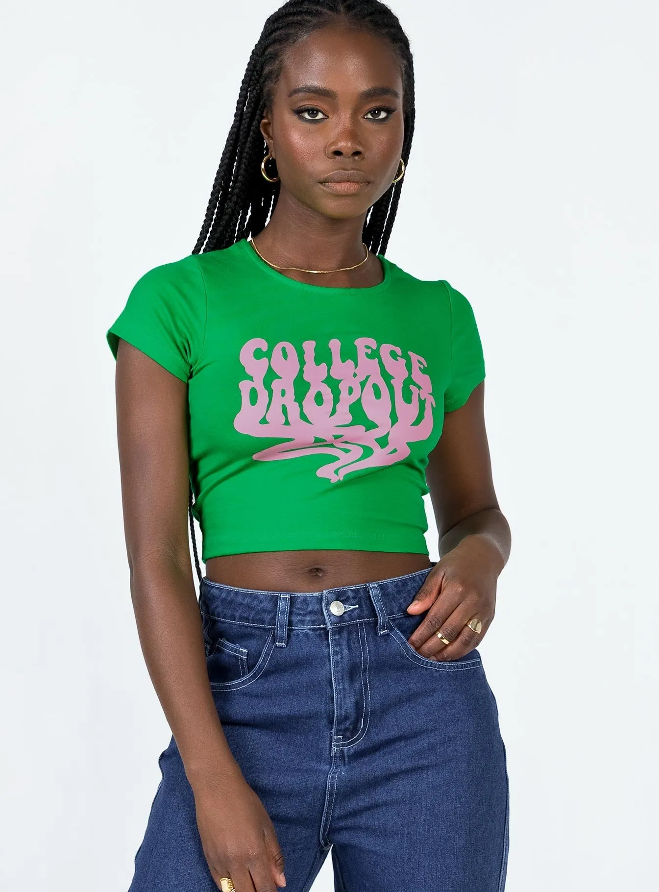 Everyday Fashion College Dropout Tee Green