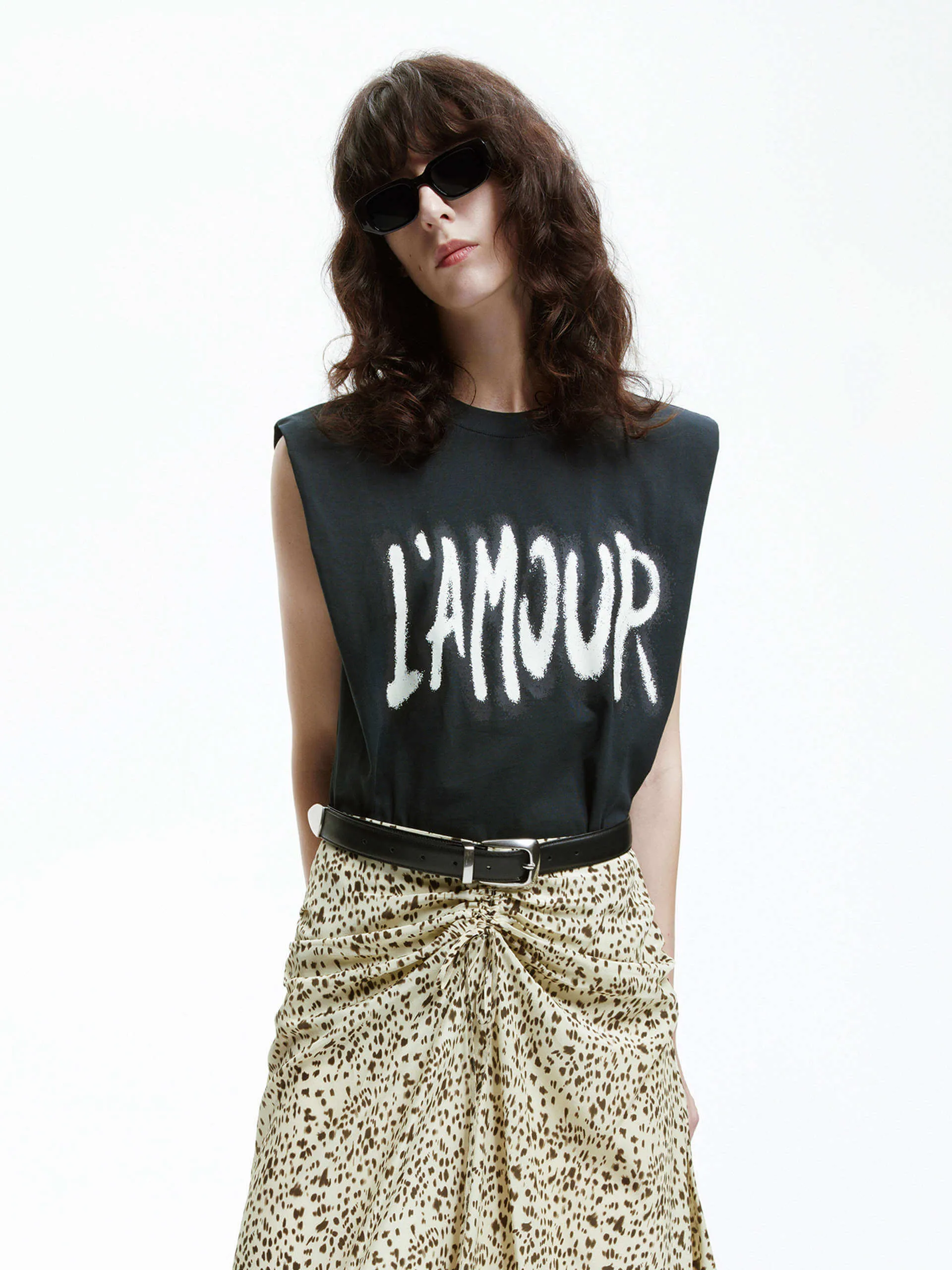 Trendy Apparel LowImpact Manufacturing Letter Print Sleeveless T-shirt