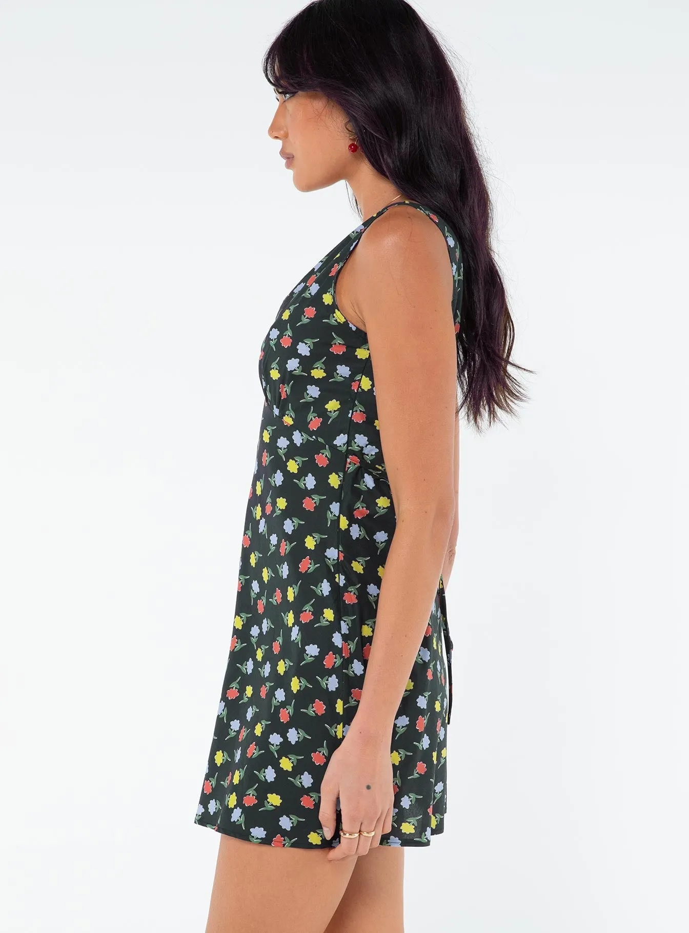 Edge Fresh Style Fresh Nellie Mini Dress Black / Multi Floral