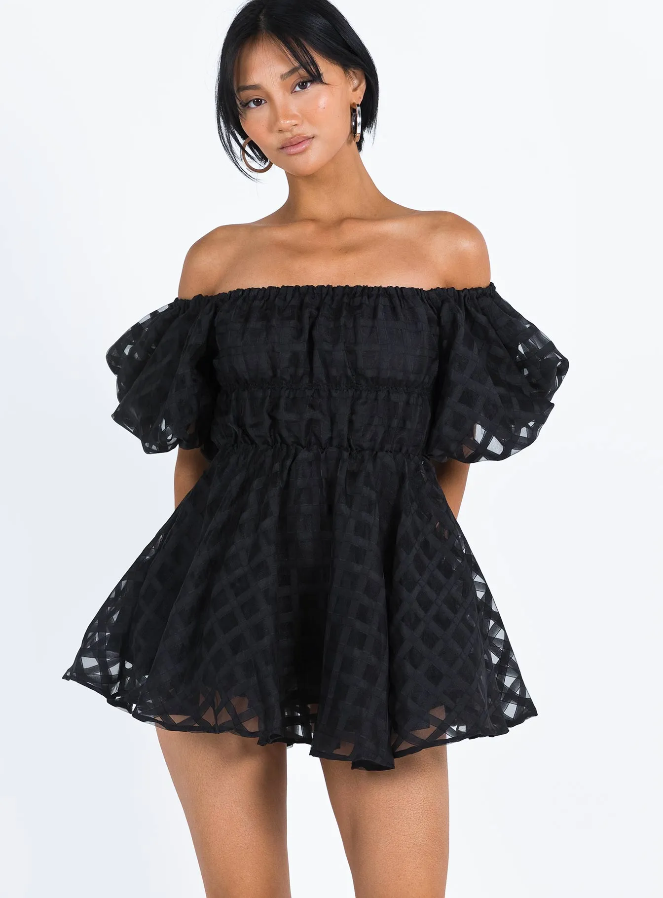 Bold vibrant dress Pascali Mini Dress Black