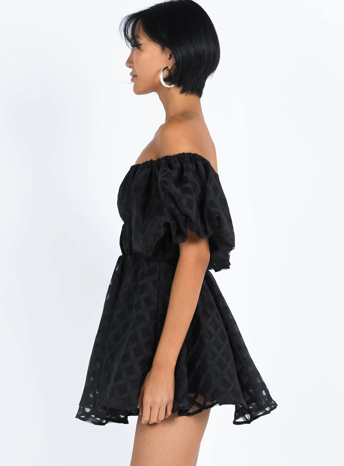 Pascali Mini Dress Black Fashionable short dress for events