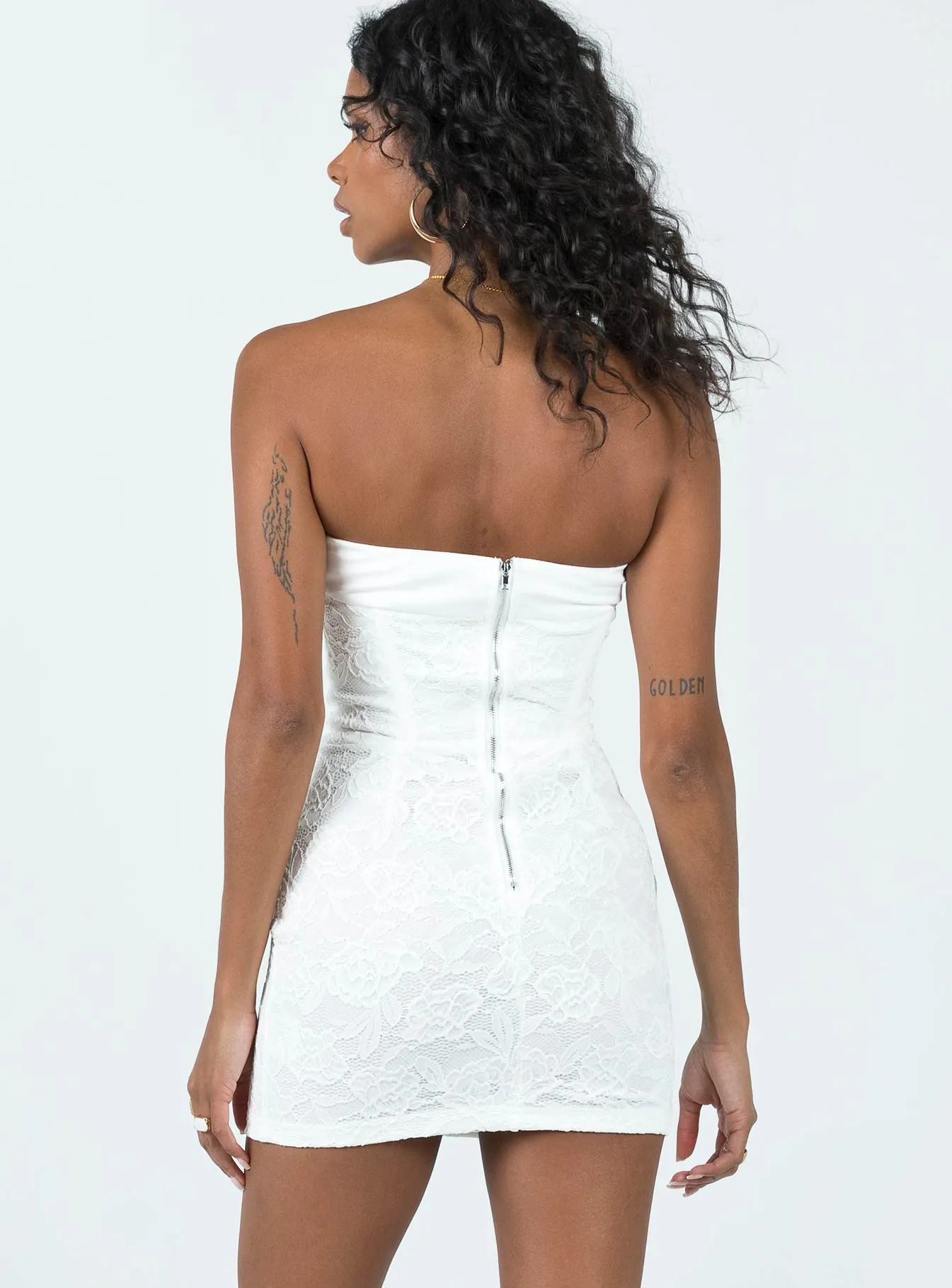 Seam Free Edges Brea Strapless Mini Dress White