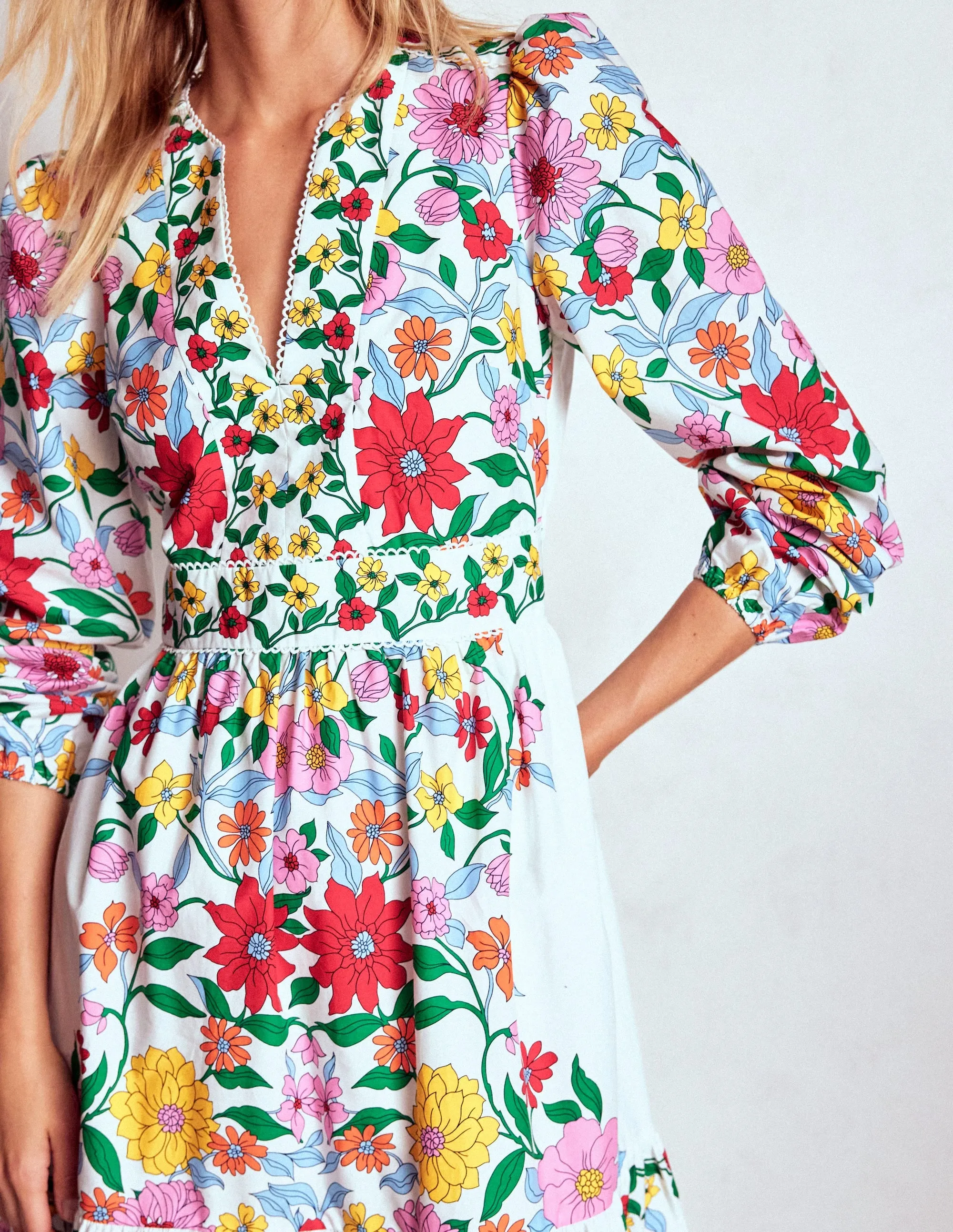 Daily Smart Perfect Fit Violet Midi Dress-Multi, Dahlia Trail