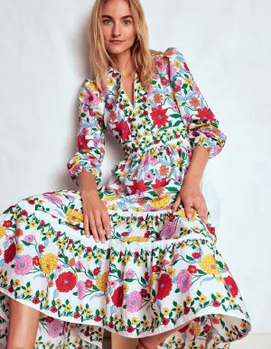 bike lane Violet Midi Dress-Multi, Dahlia Trail