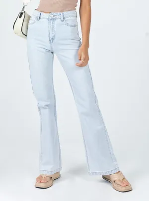 Mostar Bootleg Light Wash Denim Jeans Modern Vibes