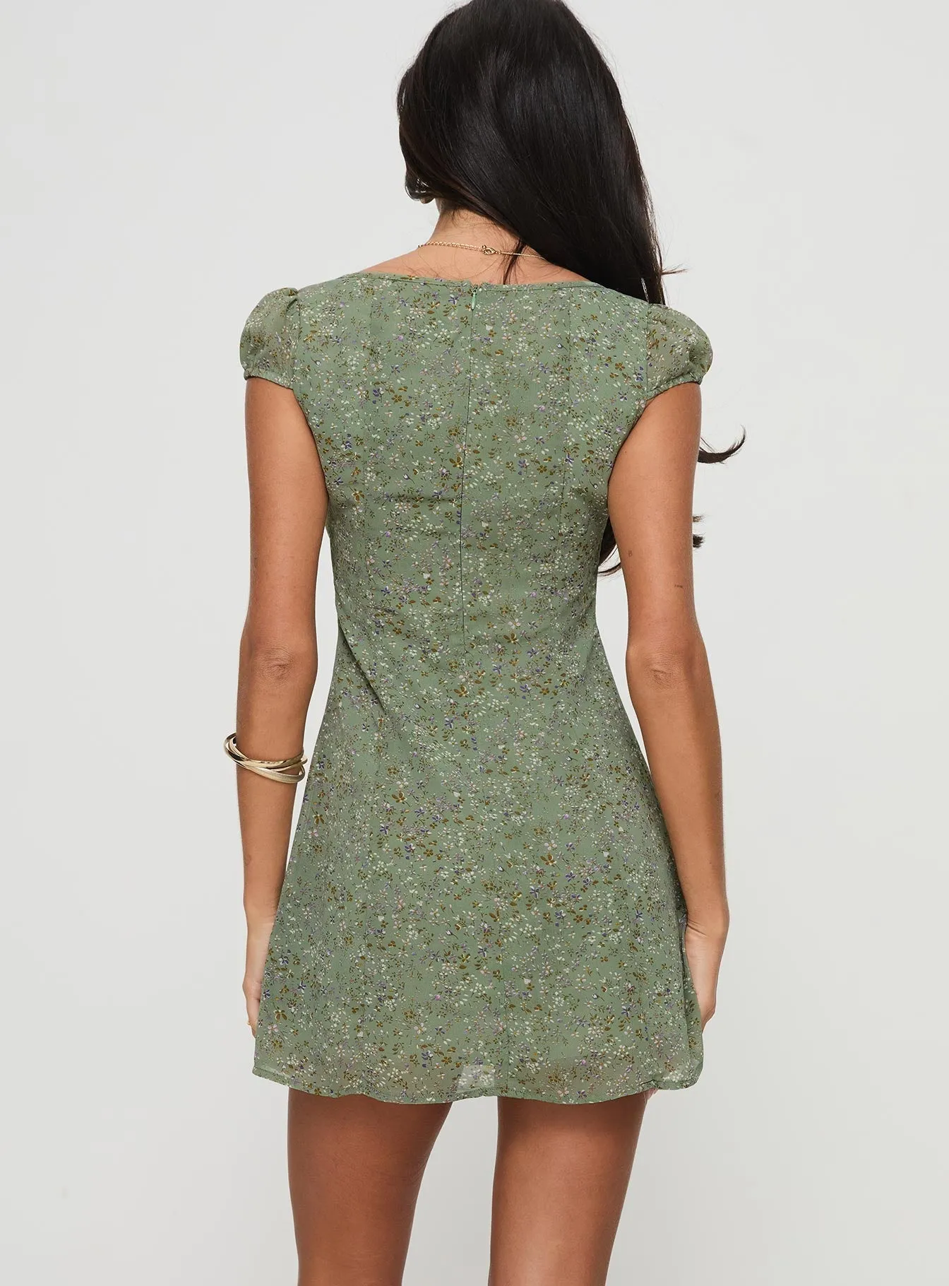 Alora Mini Dress Green Stage Beat