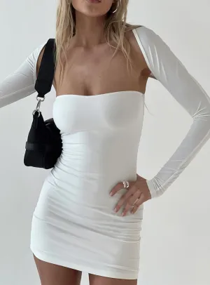 Stretch Fabric Flattering mini dress for all shapes Harley Set White