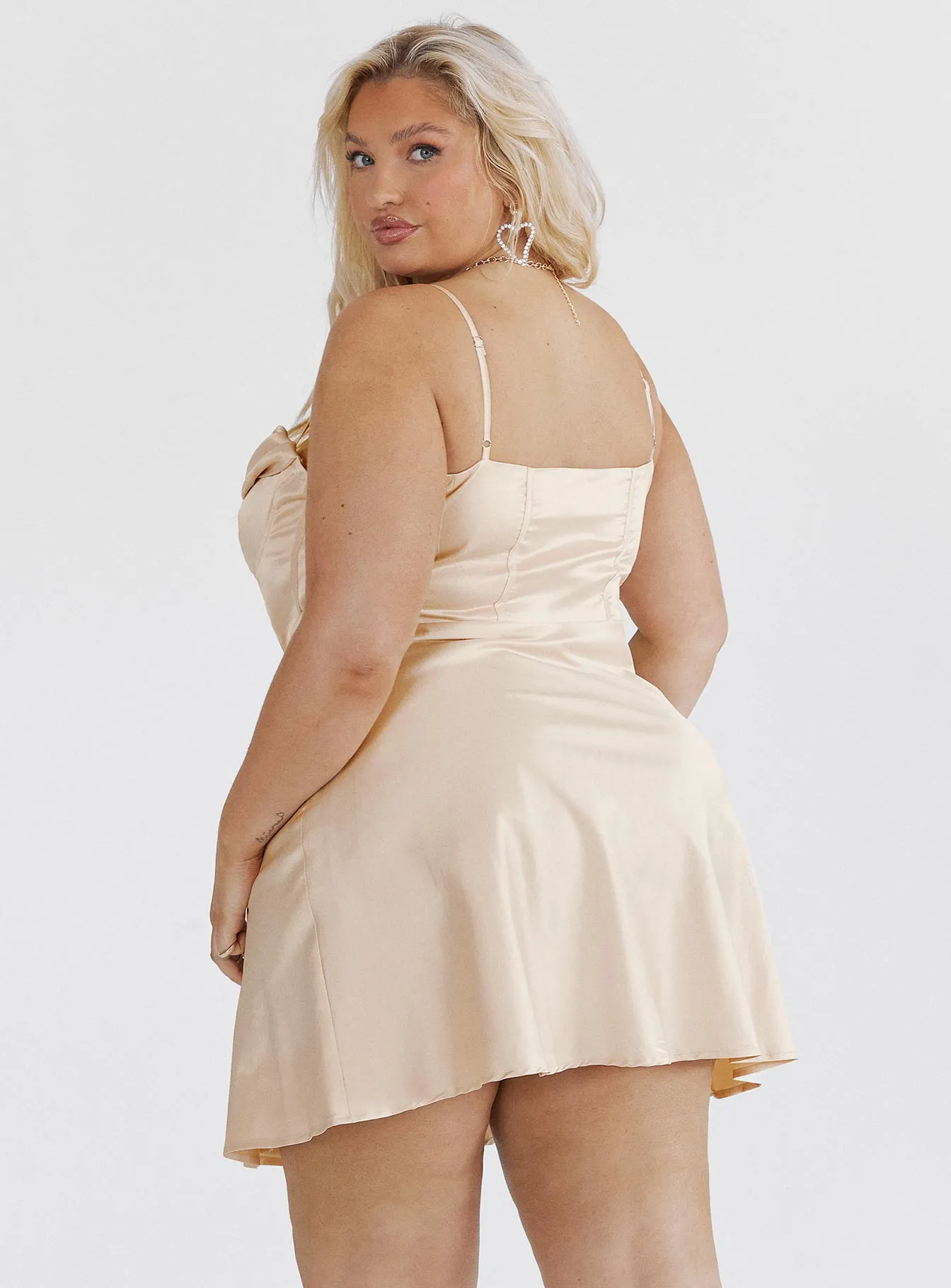 City Light Urban Bold Spotlight Mini Dress Champagne Curve