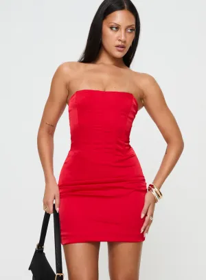 Flowy Design Ready For It Corset Mini Dress Red