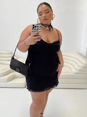 Sugar Mini Dress Black Curve Flattering bodycon mini Sophisticated short dress