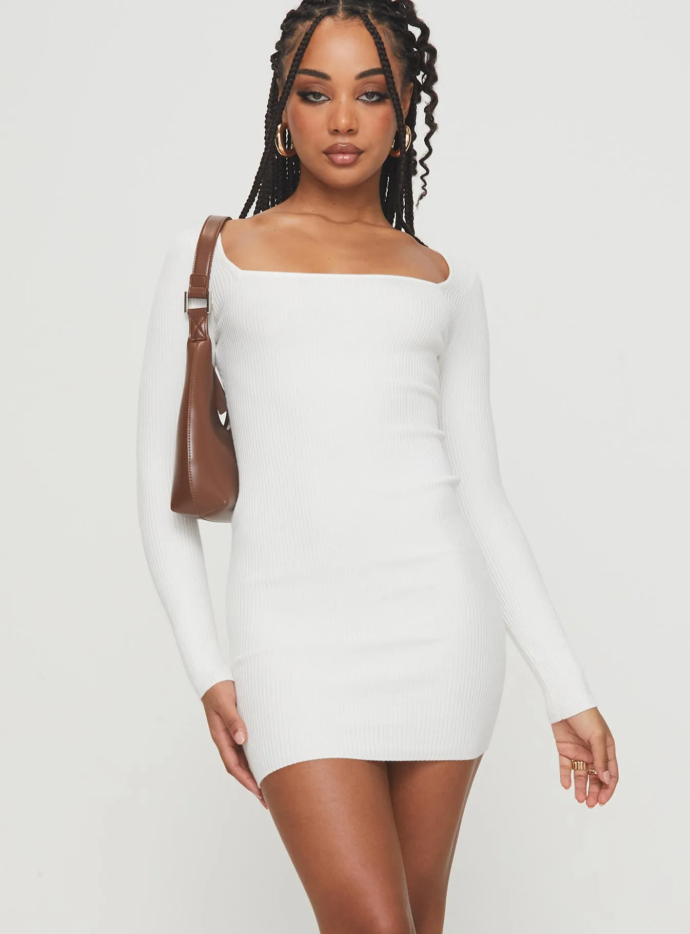 Loud Edge Zaatar Long Sleeve Mini Dress White