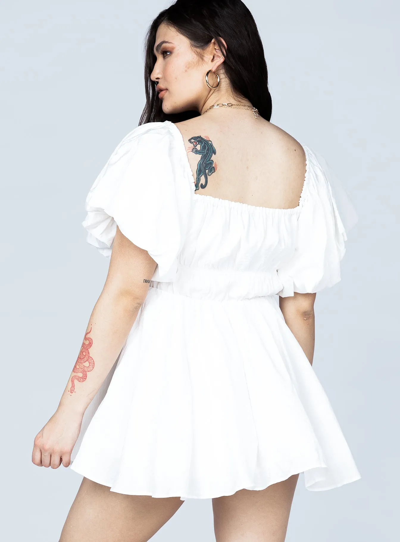Comfortable party dress Party Soft Halton Mini Dress White