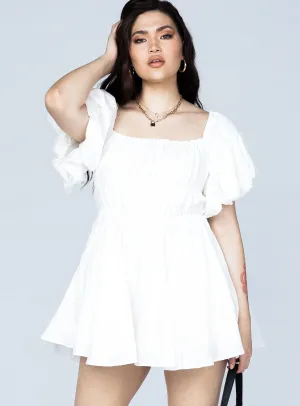 Short playful dress for vacations Smart Look Halton Mini Dress White