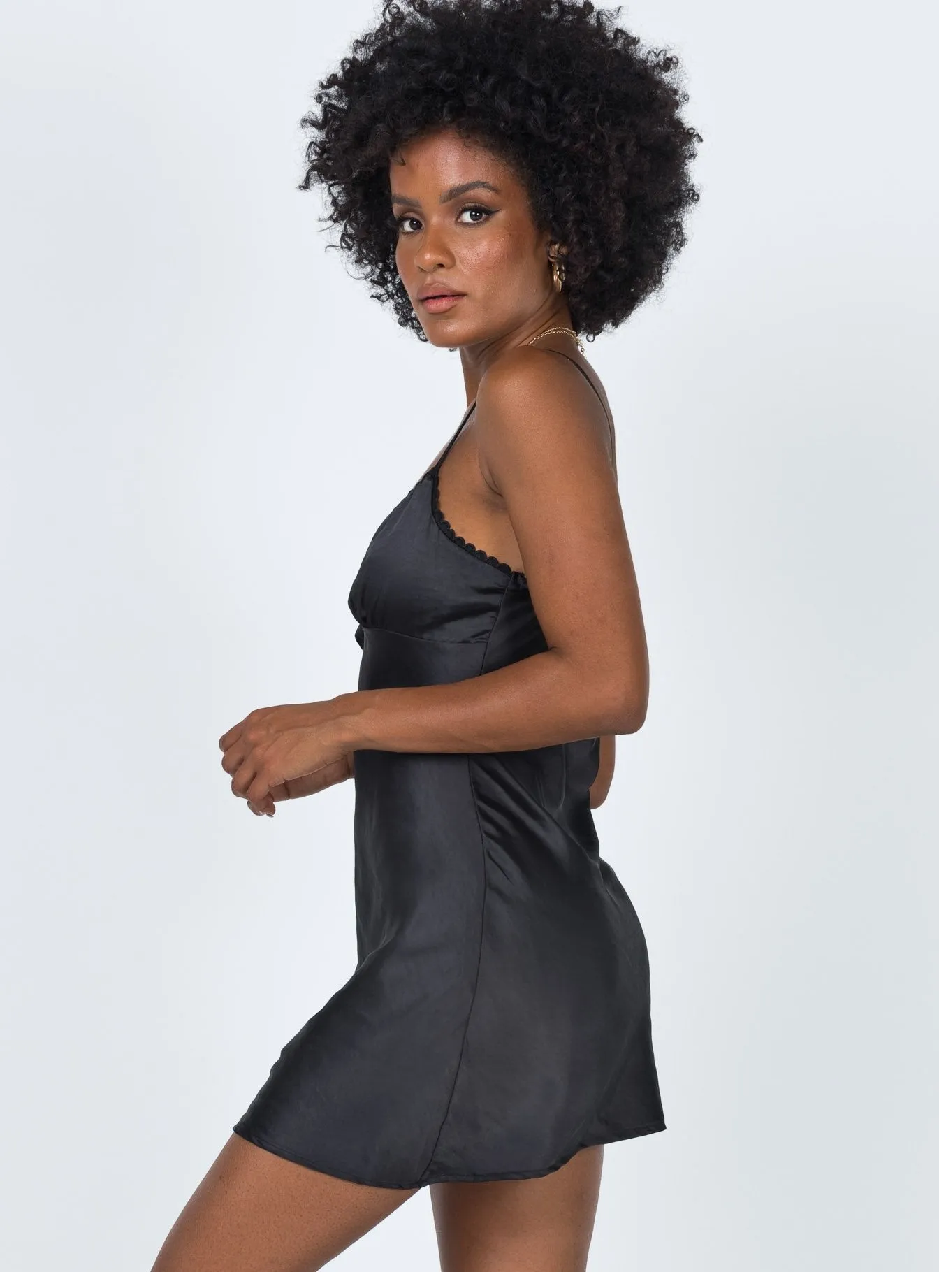 Fade Resistant Roman Mini Dress Black