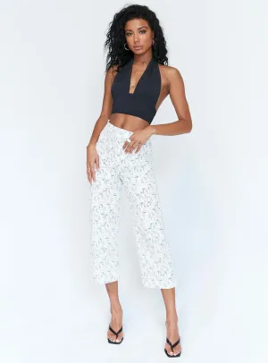 Nelly Wide Leg Face Print Pants White Weekend Warrior Festival Outfit Smooth