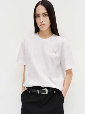 Comfortable Touch Airflow Mesh Panels Back Cutout Cotton T-shirt
