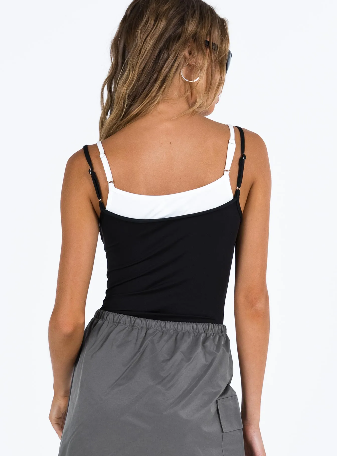 Soft Loose Boden Double Layered Bodysuit Black