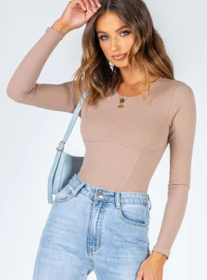 Event Classic Moving Mountains Long Sleeve Bodysuit Brown