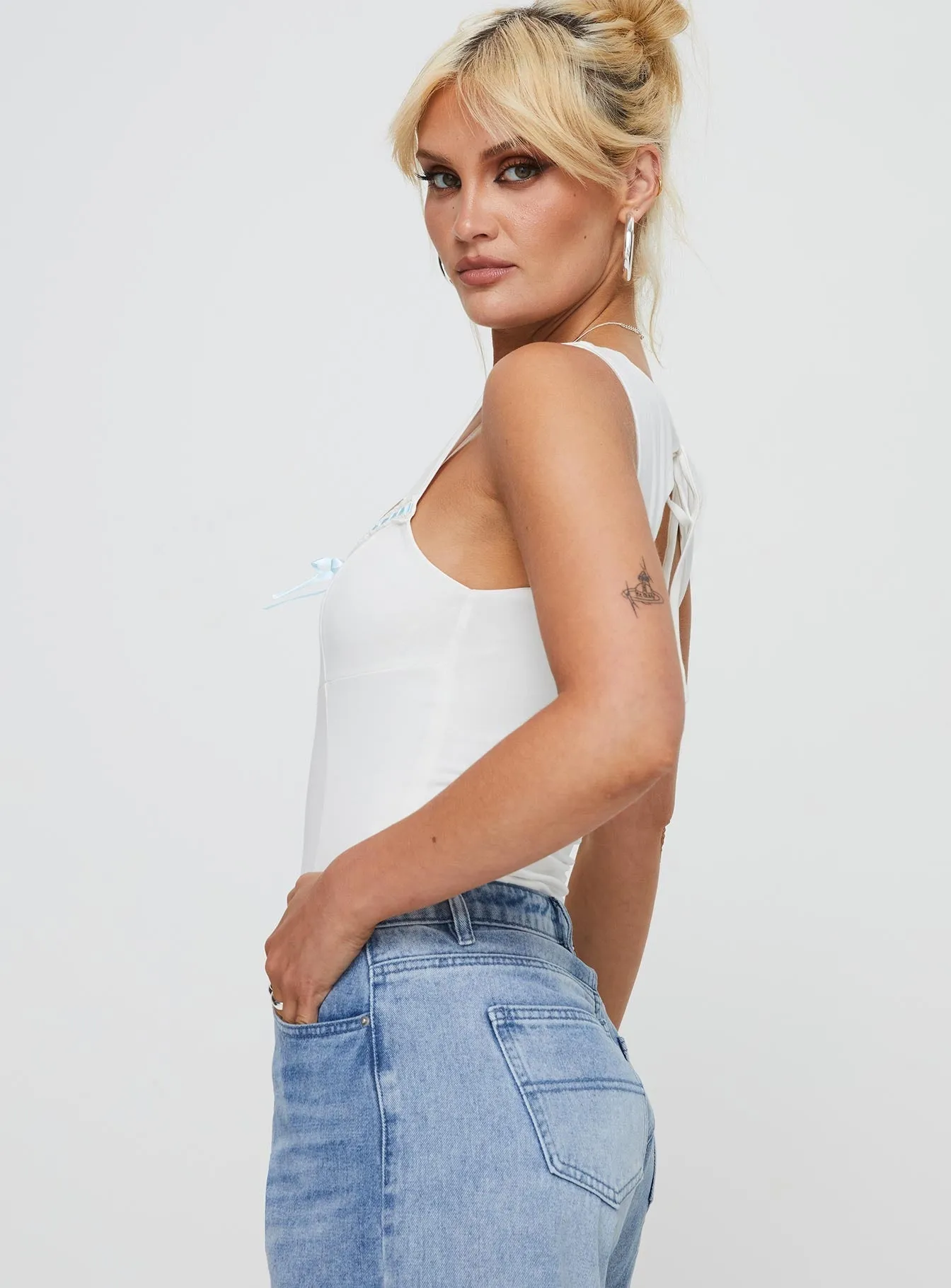 Nevali Bodysuit White Everyday Fresh