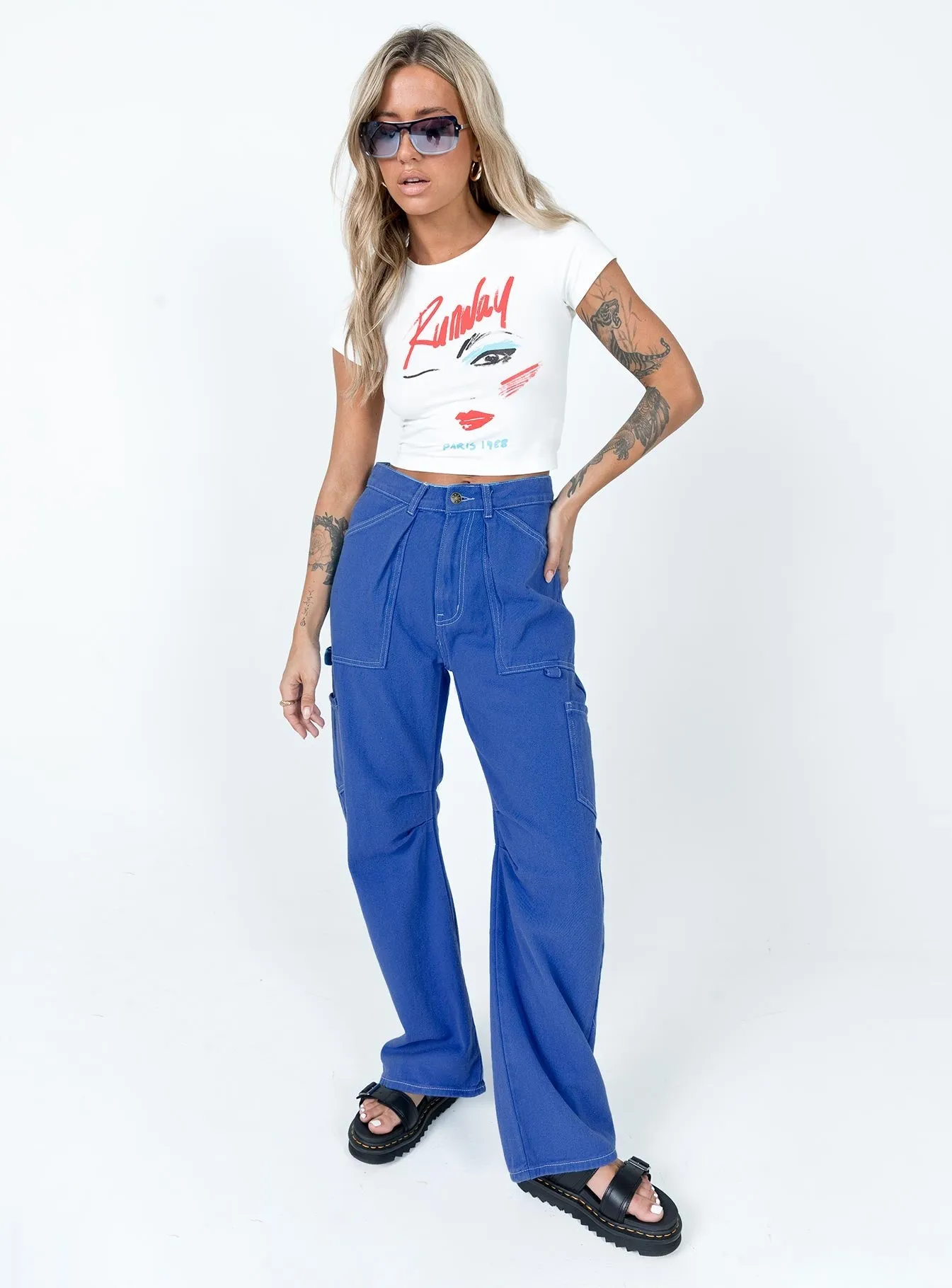 Airflow Ventilation Daily Comfort Style Runway Baby Tee White