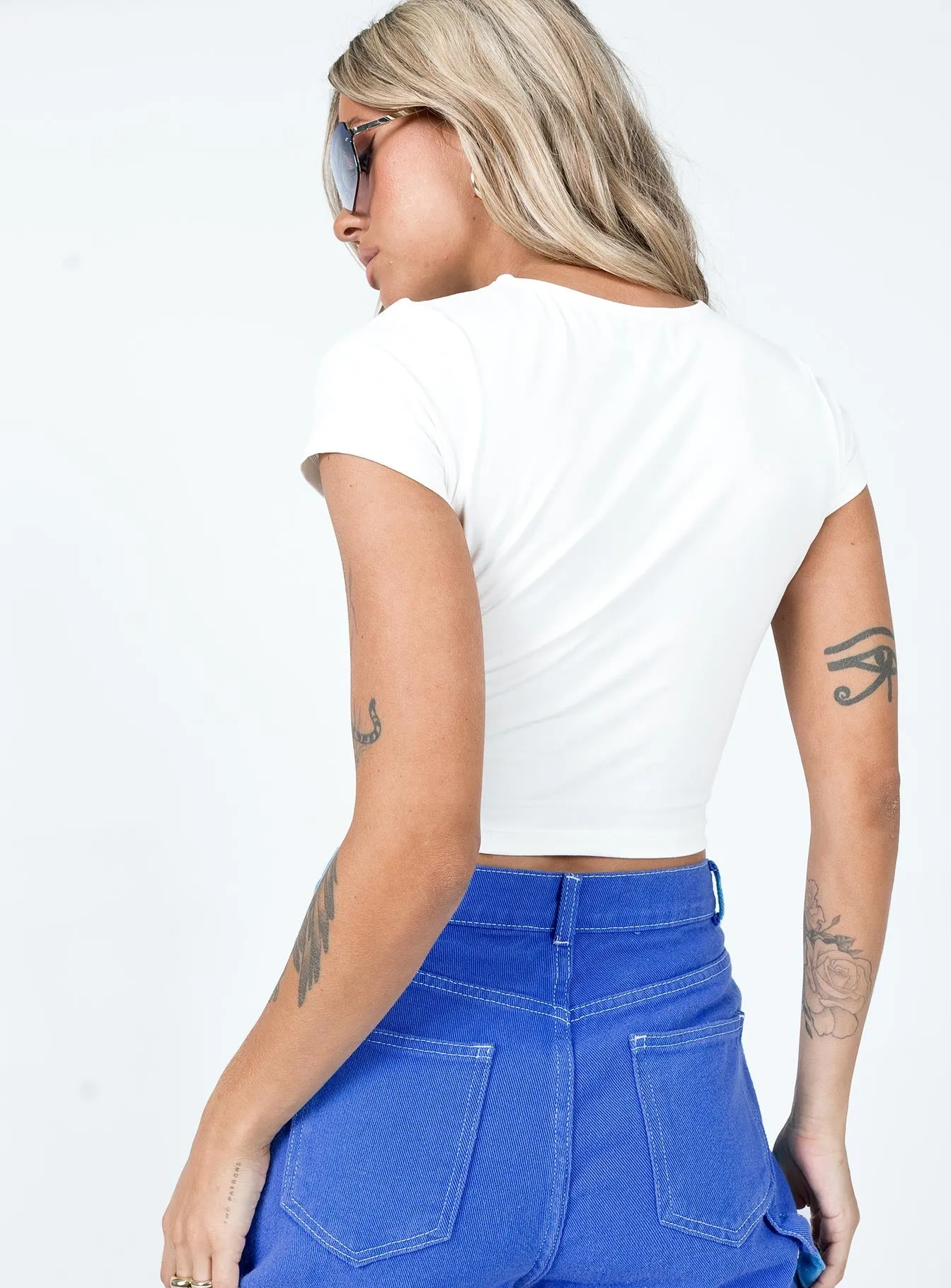 Runway Baby Tee White Festival wear