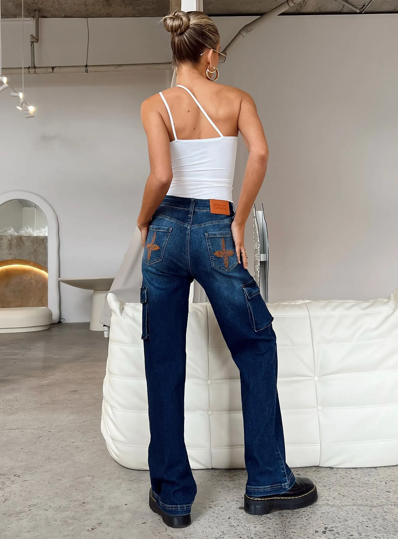 Streetwear Fan Earthy High Quality Flaming Straight Leg Jeans Denim