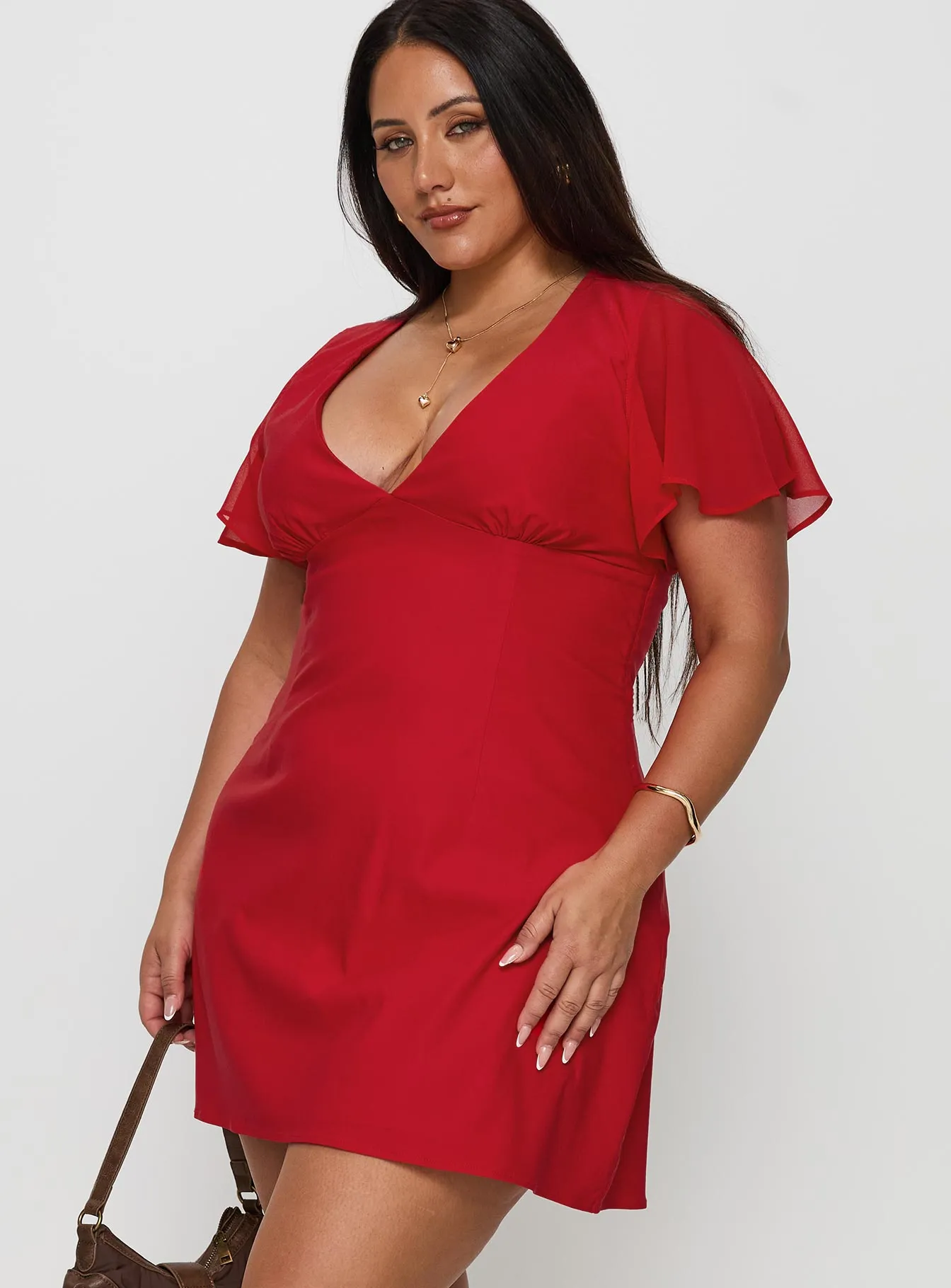 Florie Corset Mini Dress Red Curve Vibrant Fashion Look Fashion Rebel