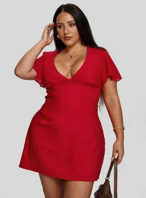 Florie Corset Mini Dress Red Curve Night Out