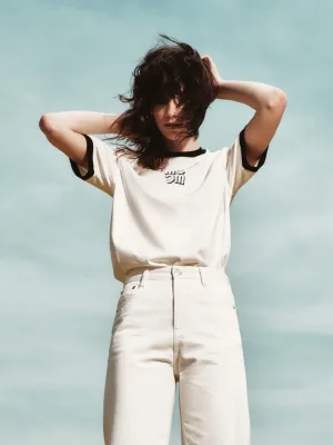 Comfy Choice Contrasting Trim Cotton T-shirt